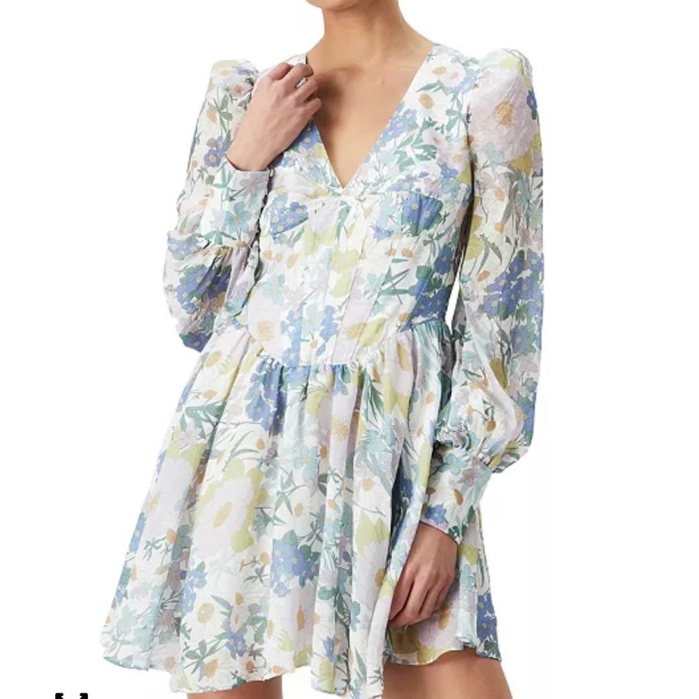 Bardot Zelina Floral Print V-Neck Dress